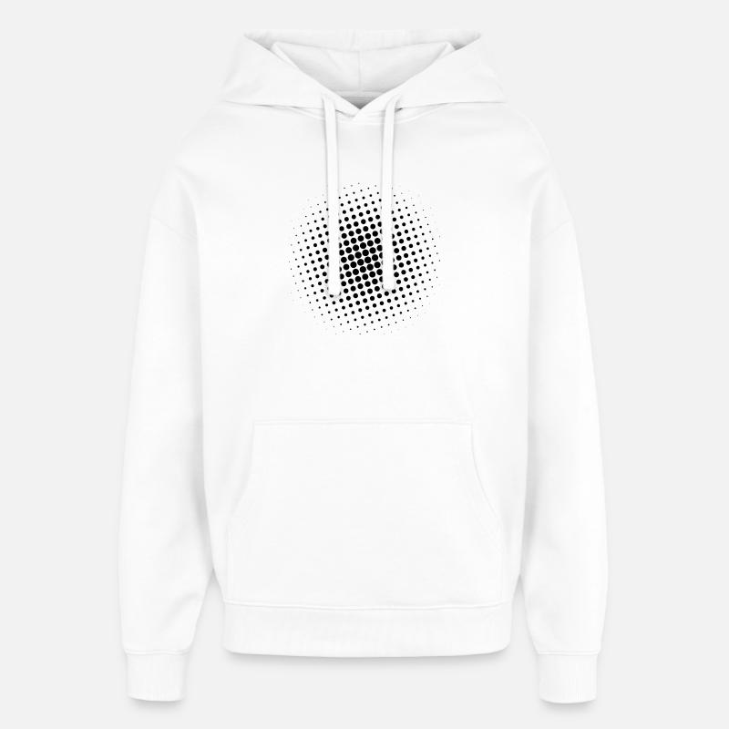 Grille noire - Sweat à capuche unisexe Stanley/Stella Oversized - blanc