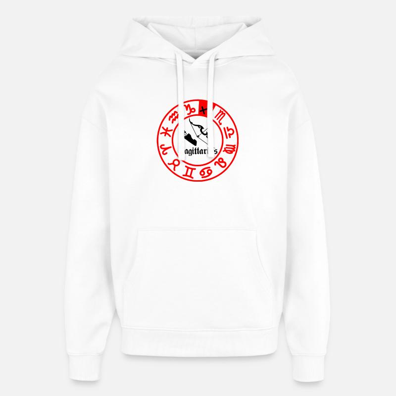 Signe du zodiaque Sagittaire Sagittaire - Sweat à capuche unisexe Stanley/Stella Oversized - blanc