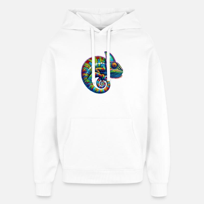 Chamäleon - Oversized Unisex Hoodie von Stanley/Stella - Weiß