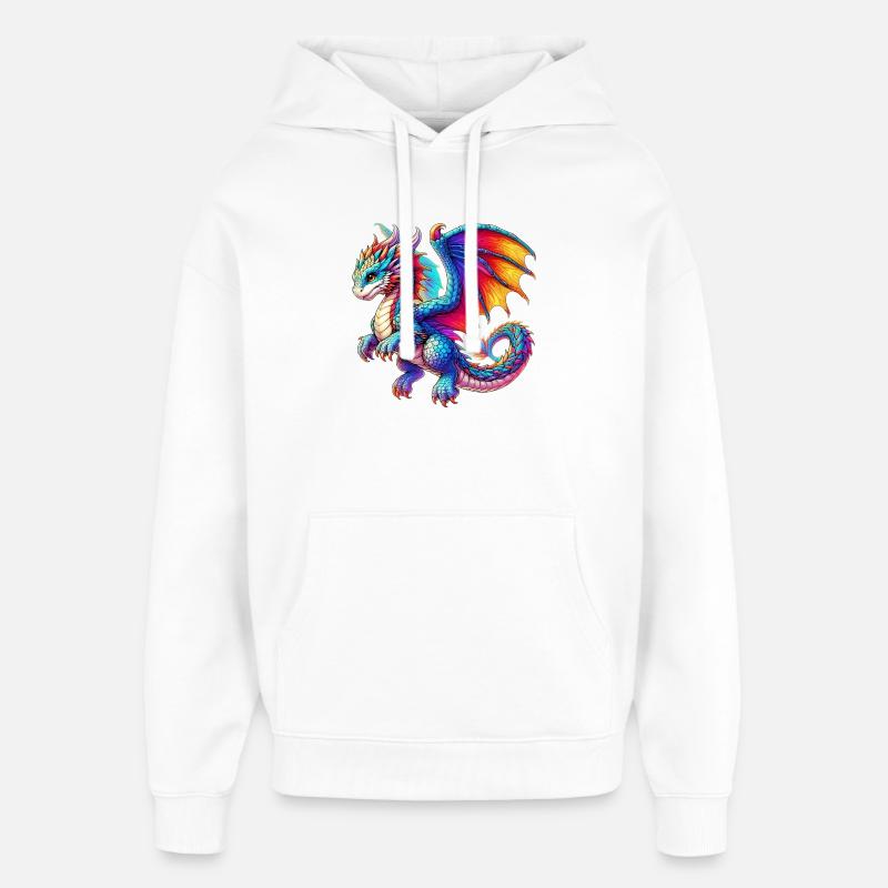 Dragon - Sweat à capuche unisexe Stanley/Stella Oversized - blanc