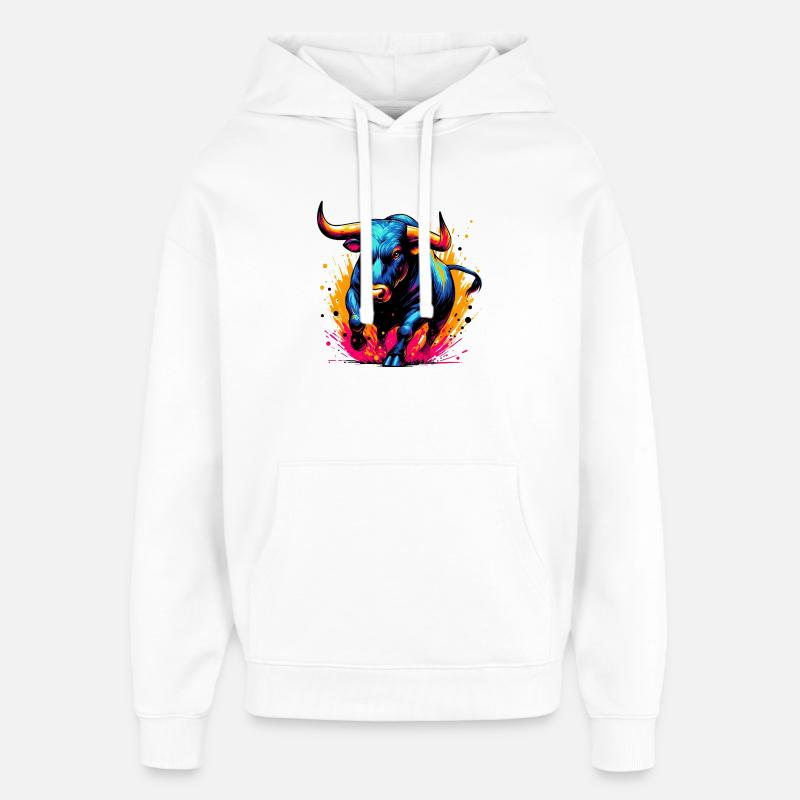 Taureau - Sweat à capuche unisexe Stanley/Stella Oversized - blanc