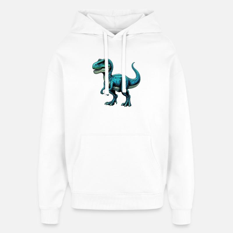 Dinosaurier - Oversized Unisex Hoodie von Stanley/Stella - Weiß