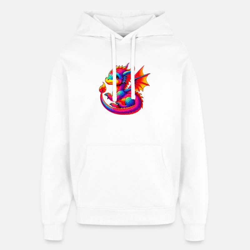 Dragon - Sweat à capuche unisexe Stanley/Stella Oversized - blanc