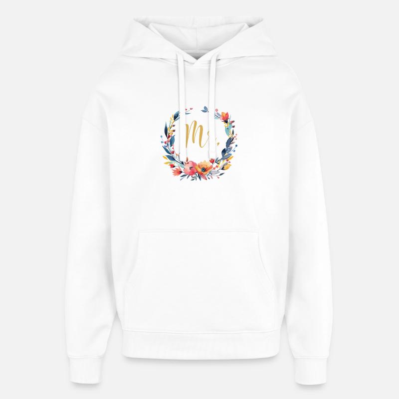 Mr.! Personalisierbar - Oversized Unisex Hoodie von Stanley/Stella - Weiß