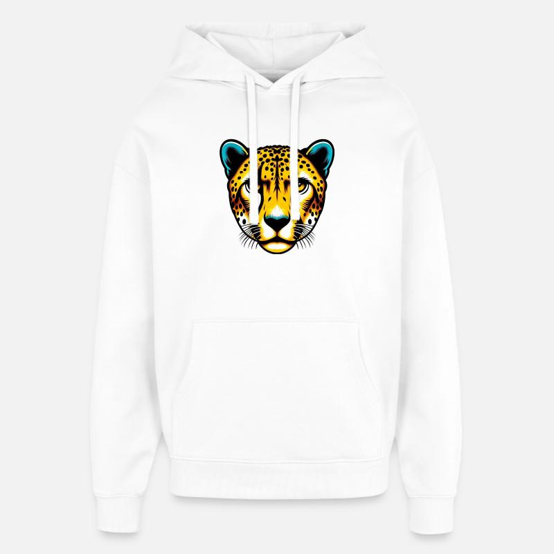 Guépard - Sweat à capuche unisexe Stanley/Stella Oversized - blanc