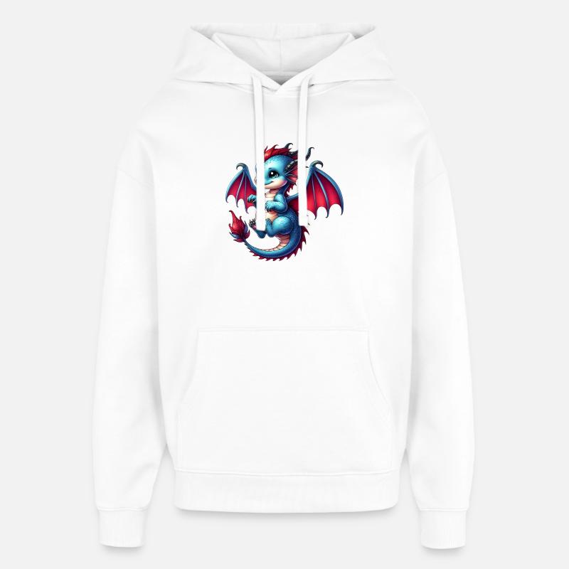 Dragon - Sweat à capuche unisexe Stanley/Stella Oversized - blanc