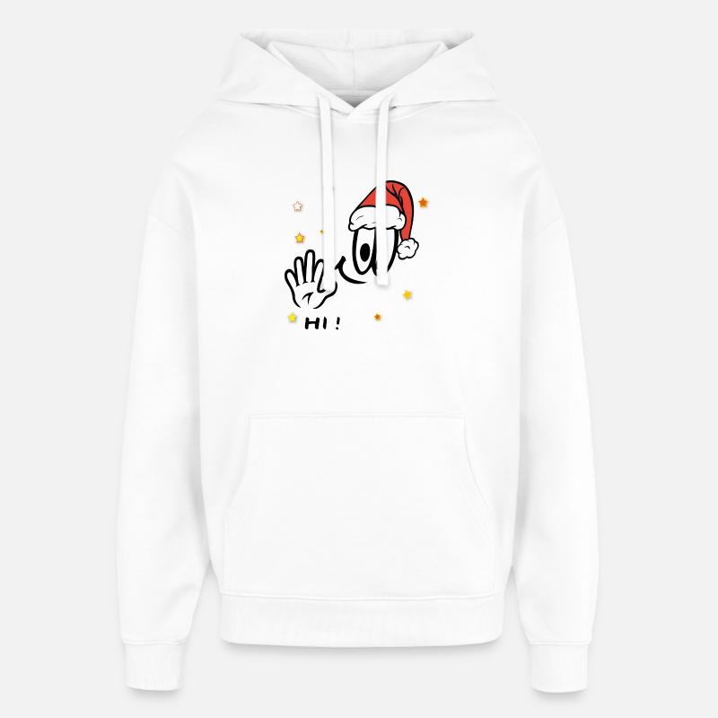 Bande dessinée Père Noël - Sweat à capuche unisexe Stanley/Stella Oversized - blanc