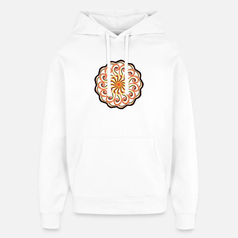 Mandala - Sweat à capuche unisexe Stanley/Stella Oversized - blanc