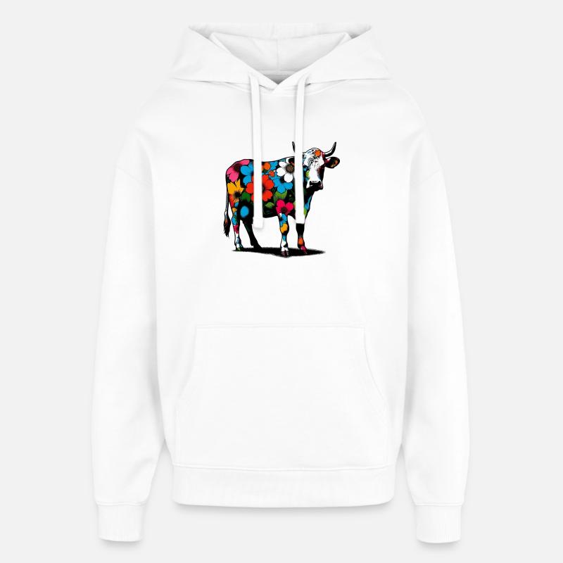 Vache - Sweat à capuche unisexe Stanley/Stella Oversized - blanc