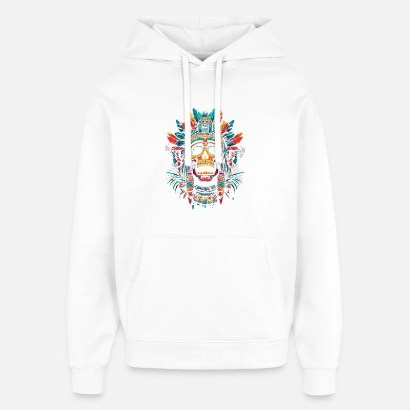 Aztèque - Sweat à capuche unisexe Stanley/Stella Oversized - blanc