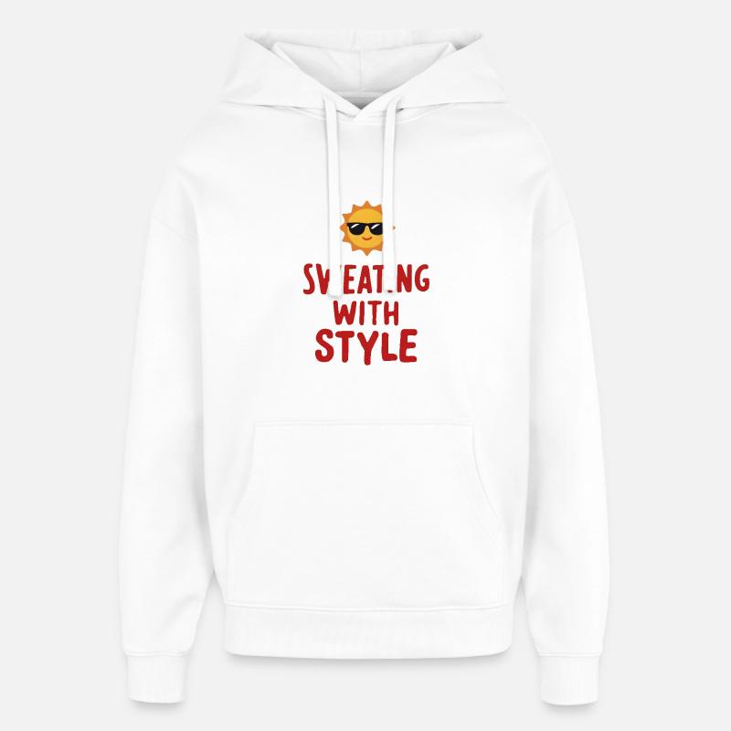 Sweating with Style - Oversized Unisex Hoodie von Stanley/Stella - Weiß