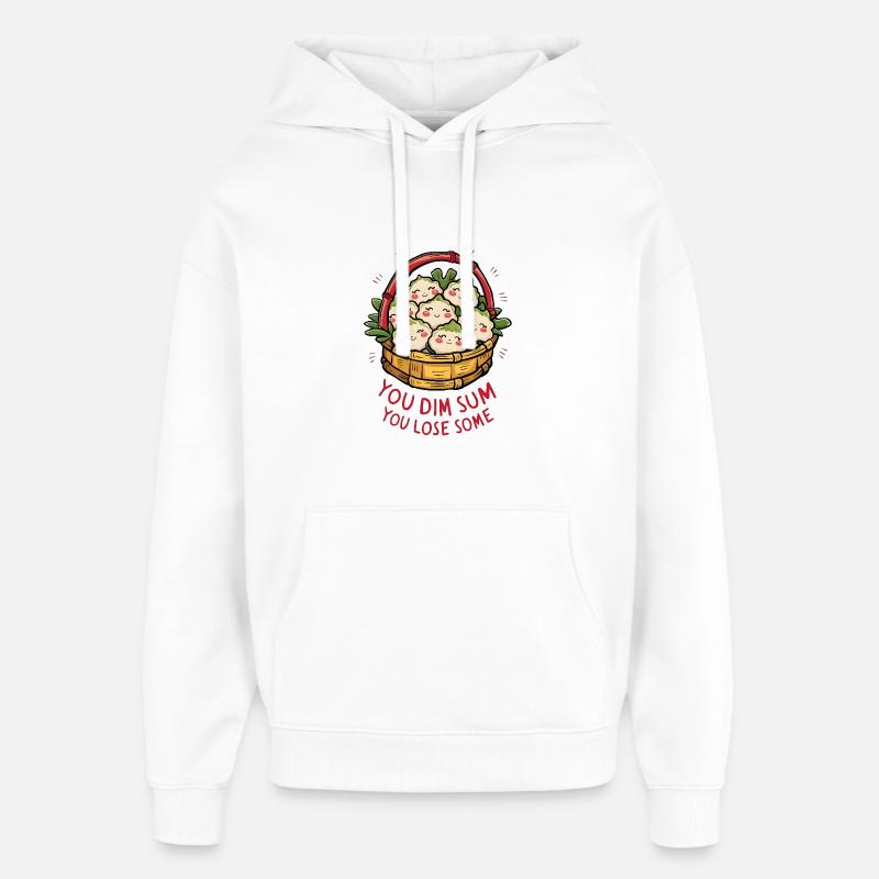 Vous dim sum, vous en perdez - Sweat à capuche unisexe Stanley/Stella Oversized - blanc