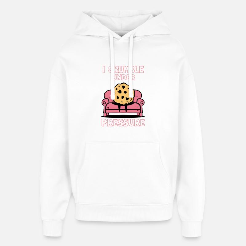 Je m’effondre sous la pression - Sweat à capuche unisexe Stanley/Stella Oversized - blanc