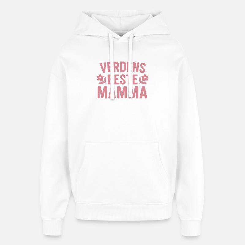 Das beste Mama-Herz-Design der Welt - Oversized Unisex Hoodie von Stanley/Stella - Weiß