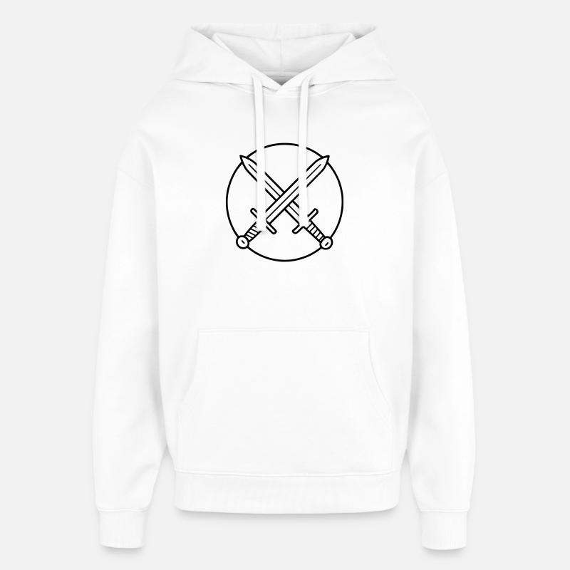 Épées croisées - Sweat à capuche unisexe Stanley/Stella Oversized - blanc