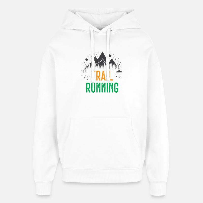 Course sur sentier - Sweat à capuche unisexe Stanley/Stella Oversized - blanc