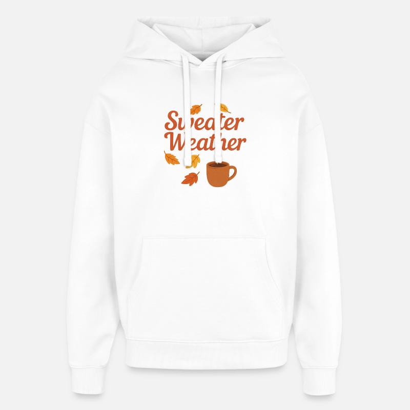 Météo du pull - Sweat à capuche unisexe Stanley/Stella Oversized - blanc