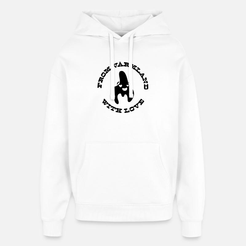 De Värmland avec amour - Sweat à capuche unisexe Stanley/Stella Oversized - blanc