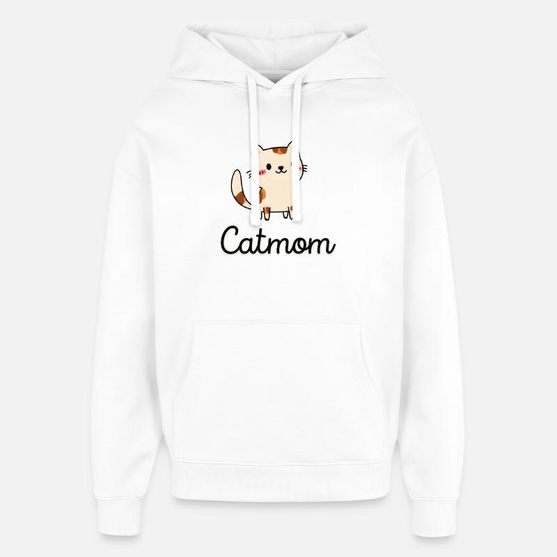 Design de chat mignon avec charme - Sweat à capuche unisexe Stanley/Stella Oversized - blanc