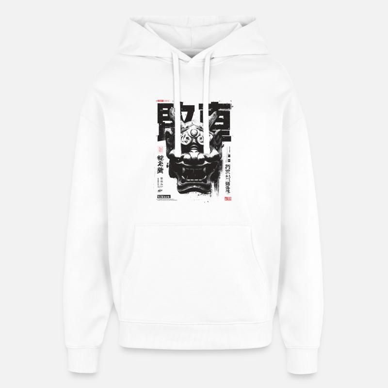 Oni MAsk - Sweat à capuche unisexe Stanley/Stella Oversized - blanc
