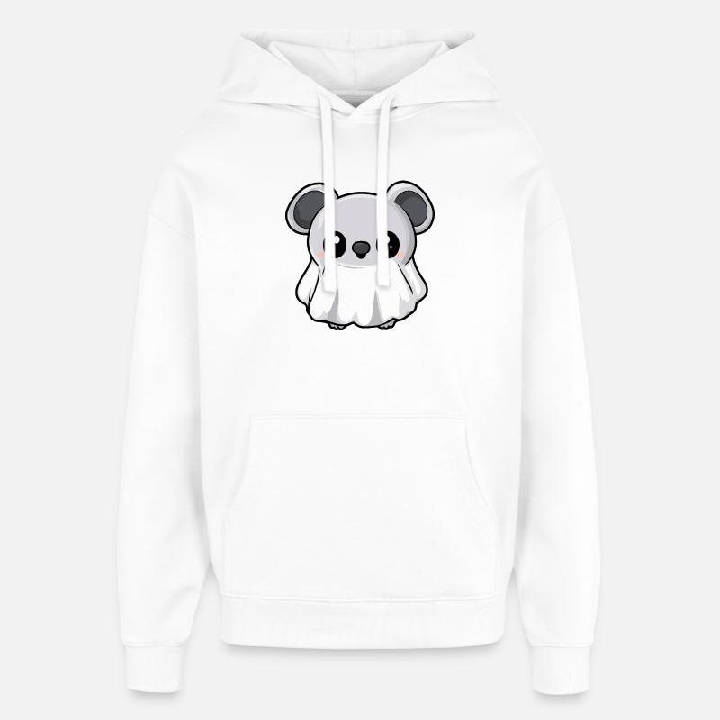Koala Halloween fantôme - Sweat à capuche unisexe Stanley/Stella Oversized - blanc
