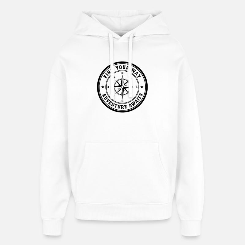 Trouvez votre chemin - Sweat à capuche unisexe Stanley/Stella Oversized - blanc