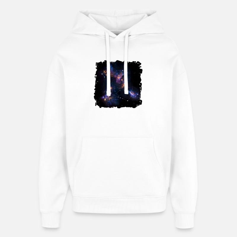 Constellation de la toile stellaire - Sweat à capuche unisexe Stanley/Stella Oversized - blanc