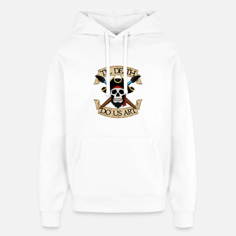 L’art, c’est la vie - Sweat à capuche unisexe Stanley/Stella Oversized - blanc