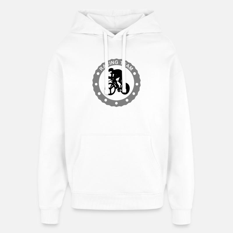 Équipe de course - Sweat à capuche unisexe Stanley/Stella Oversized - blanc