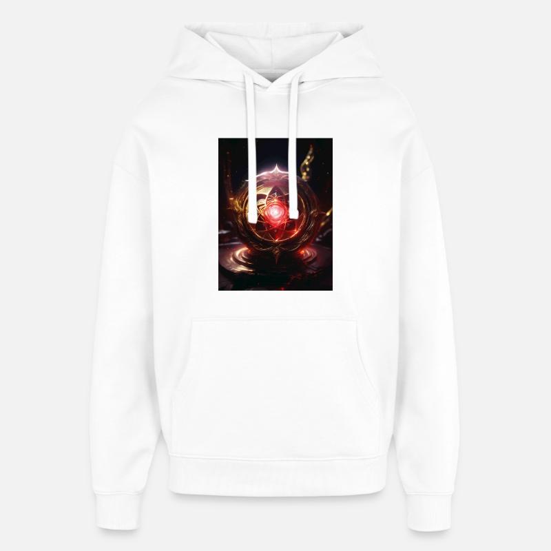 Wurzelchakra – Muladhara: Feuer der Erde - Oversized Unisex Hoodie von Stanley/Stella - Weiß