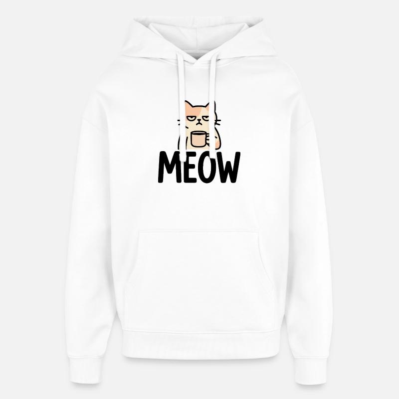 Grognement matinal - Sweat à capuche unisexe Stanley/Stella Oversized - blanc