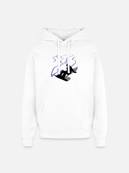 Snowboard - Oversized Unisex Hoodie by Stanley/Stella - white