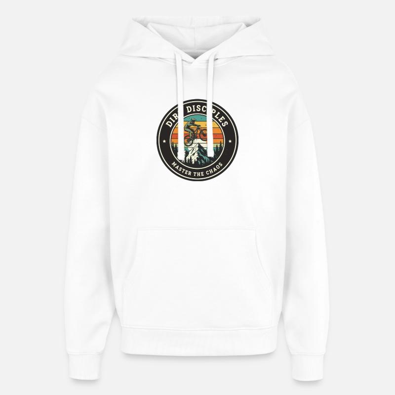 Disciplines de VTT Dirt Disciplines - Sweat à capuche unisexe Stanley/Stella Oversized - blanc