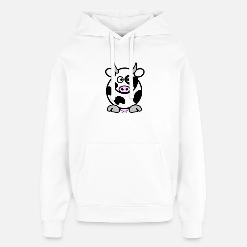 Mabel la vache - Sweat à capuche unisexe Stanley/Stella Oversized - blanc