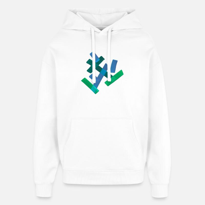 Abstrait - Sweat à capuche unisexe Stanley/Stella Oversized - blanc