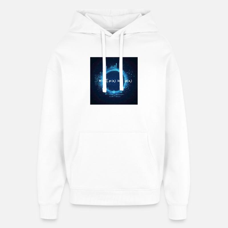 Équation de Claude Shannon - Sweat à capuche unisexe Stanley/Stella Oversized - blanc