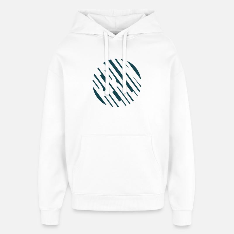 Cercle de la bande de Berlin - Sweat à capuche unisexe Stanley/Stella Oversized - blanc