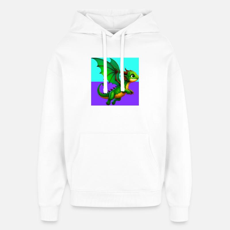 dragon - Sweat à capuche unisexe Stanley/Stella Oversized - blanc