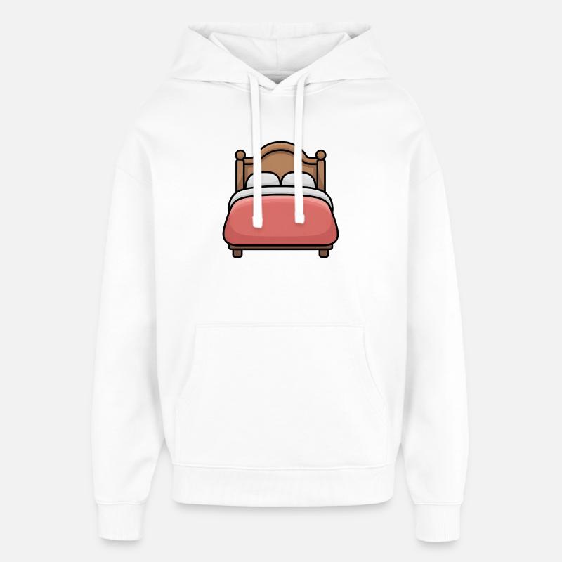 Bed - Comic Bed - Oversized Unisex Hoodie by Stanley/Stella - white