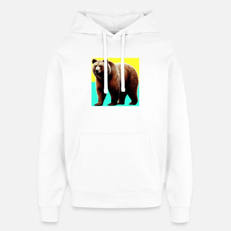 ours - Sweat à capuche unisexe Stanley/Stella Oversized - blanc