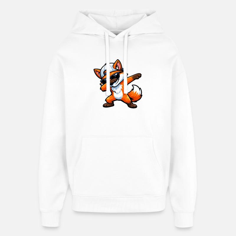 Dab Fox - Sweat à capuche unisexe Stanley/Stella Oversized - blanc