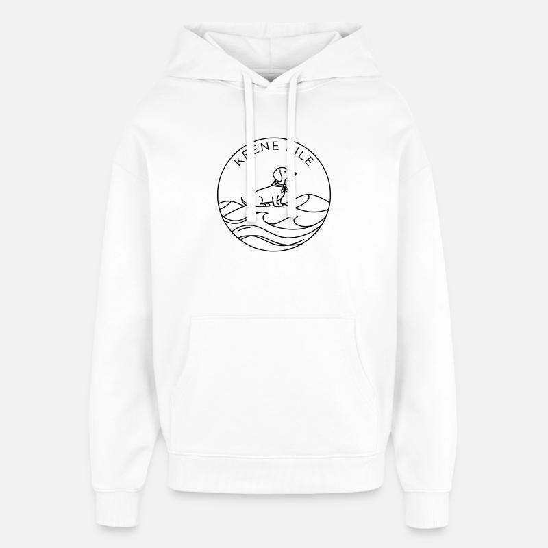 Badge de teckel Sea Keene Rush - Sweat à capuche unisexe Stanley/Stella Oversized - blanc