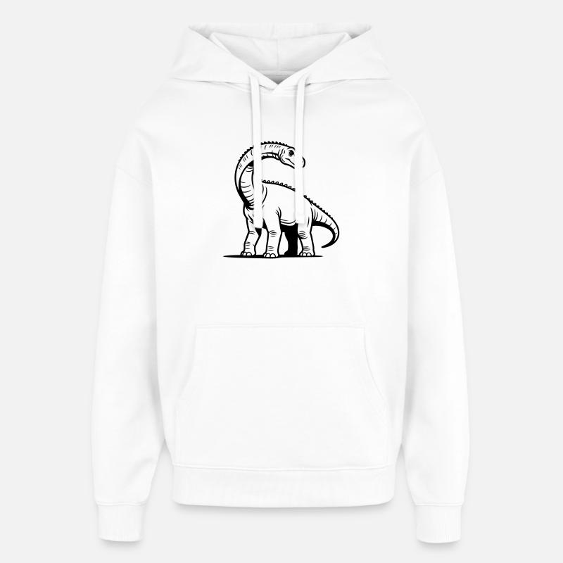 Brachiosaurus - Sweat à capuche unisexe Stanley/Stella Oversized - blanc