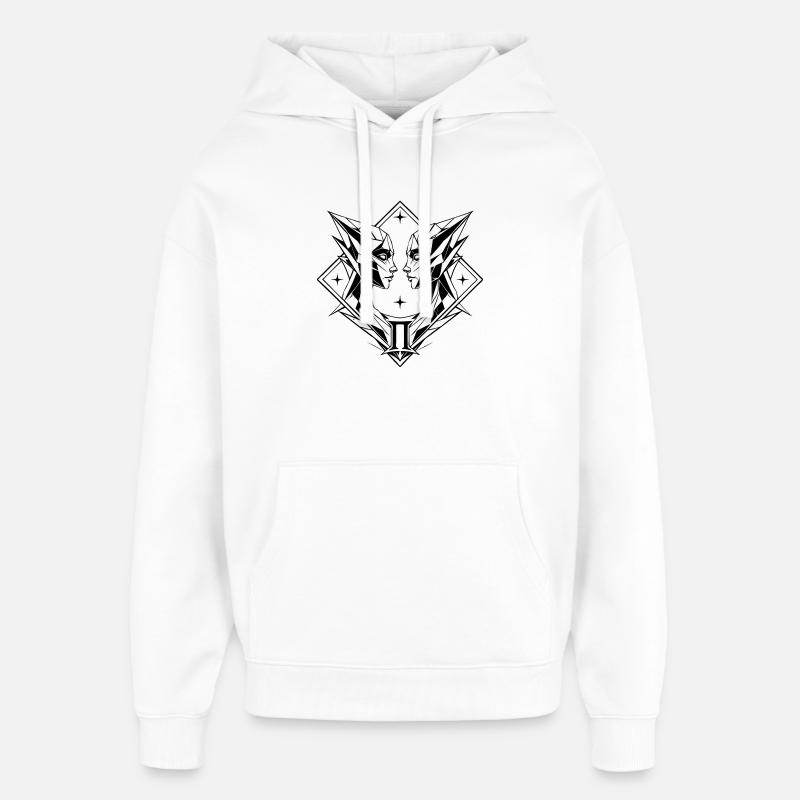 Gémeaux – Dualité et Équilibre - Sweat à capuche unisexe Stanley/Stella Oversized - blanc