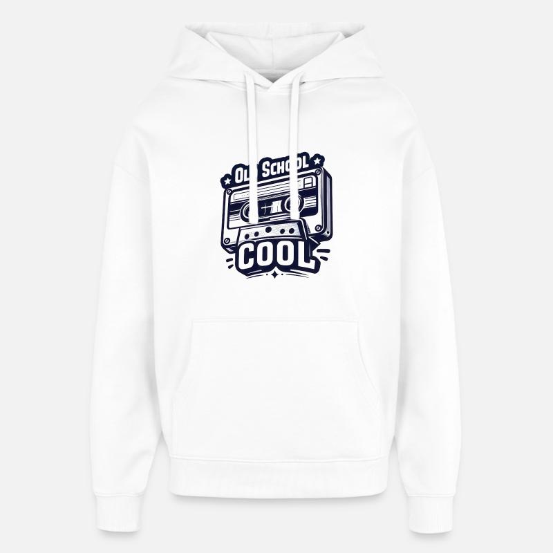 Cassettes rétro - Sweat à capuche unisexe Stanley/Stella Oversized - blanc