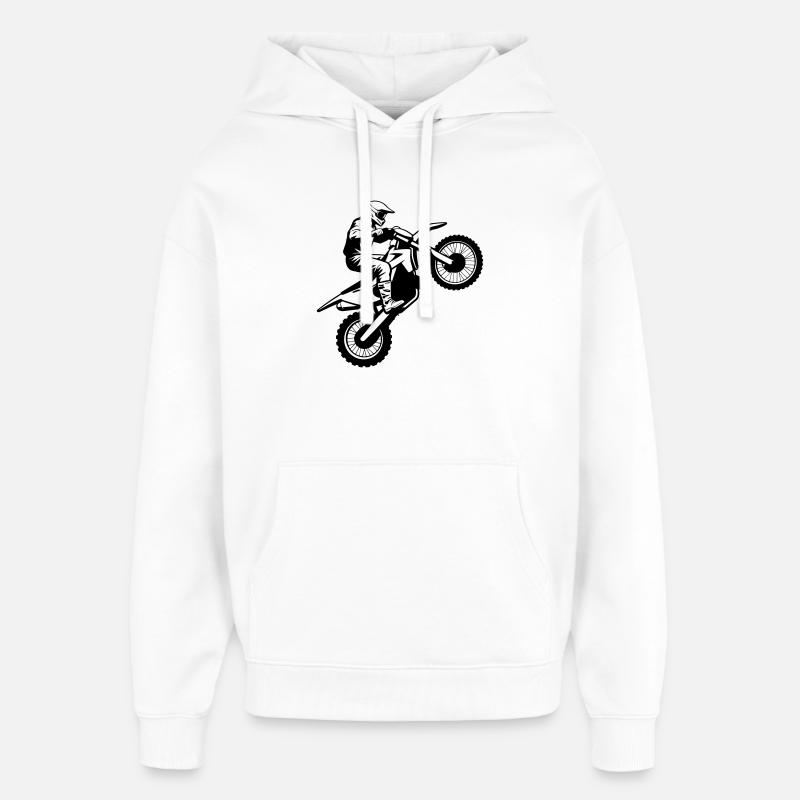 Motocross - Sweat à capuche unisexe Stanley/Stella Oversized - blanc