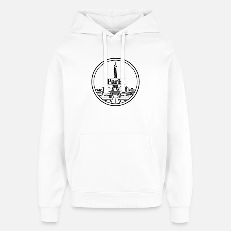 Paris - Oversized Unisex Hoodie von Stanley/Stella - Weiß