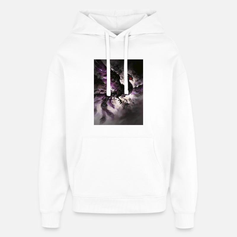 Le Phénix Noir : Renaissance des Ténèbres - Sweat à capuche unisexe Stanley/Stella Oversized - blanc