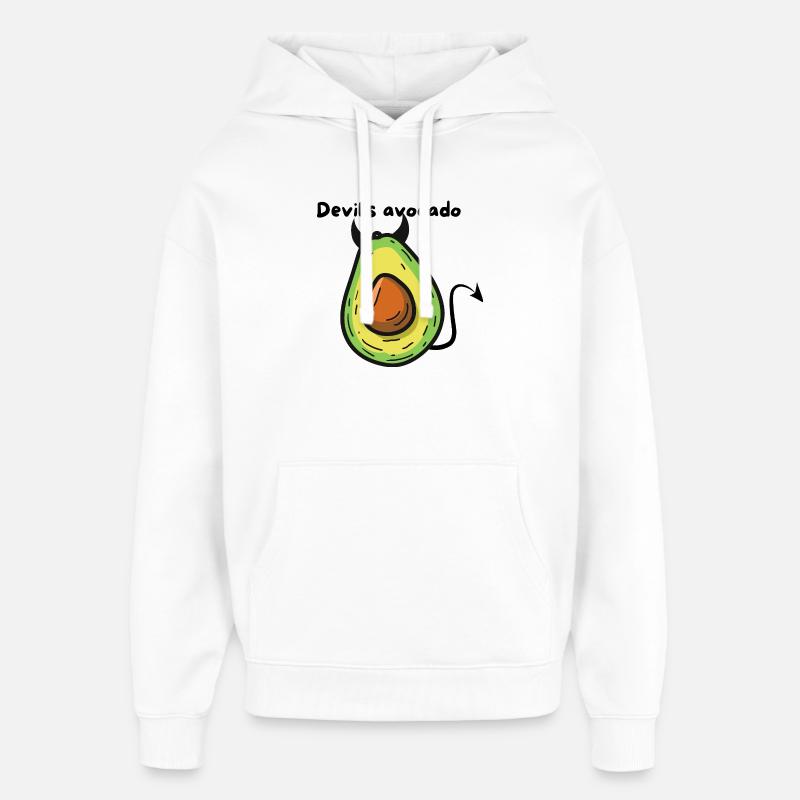 Avocat Démon Pop Cartoon - Sweat à capuche unisexe Stanley/Stella Oversized - blanc