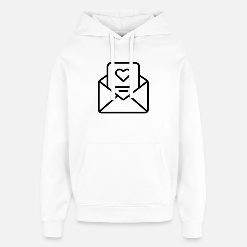 lettre d’amour - Sweat à capuche unisexe Stanley/Stella Oversized - blanc